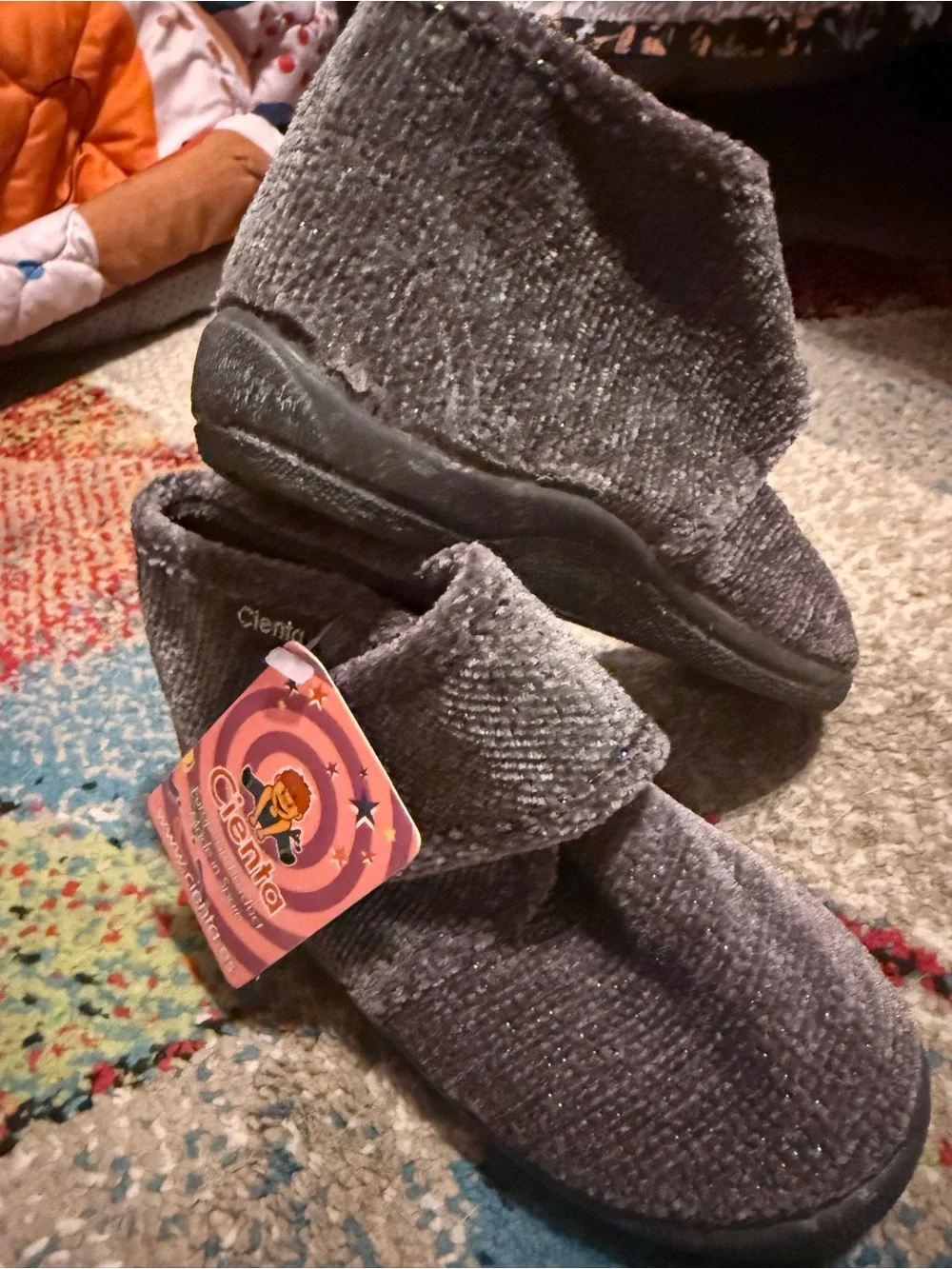 Cienta NWT Toddler Bootie Slippers Gray EU 27 / US 9.5-10 Made in Spain